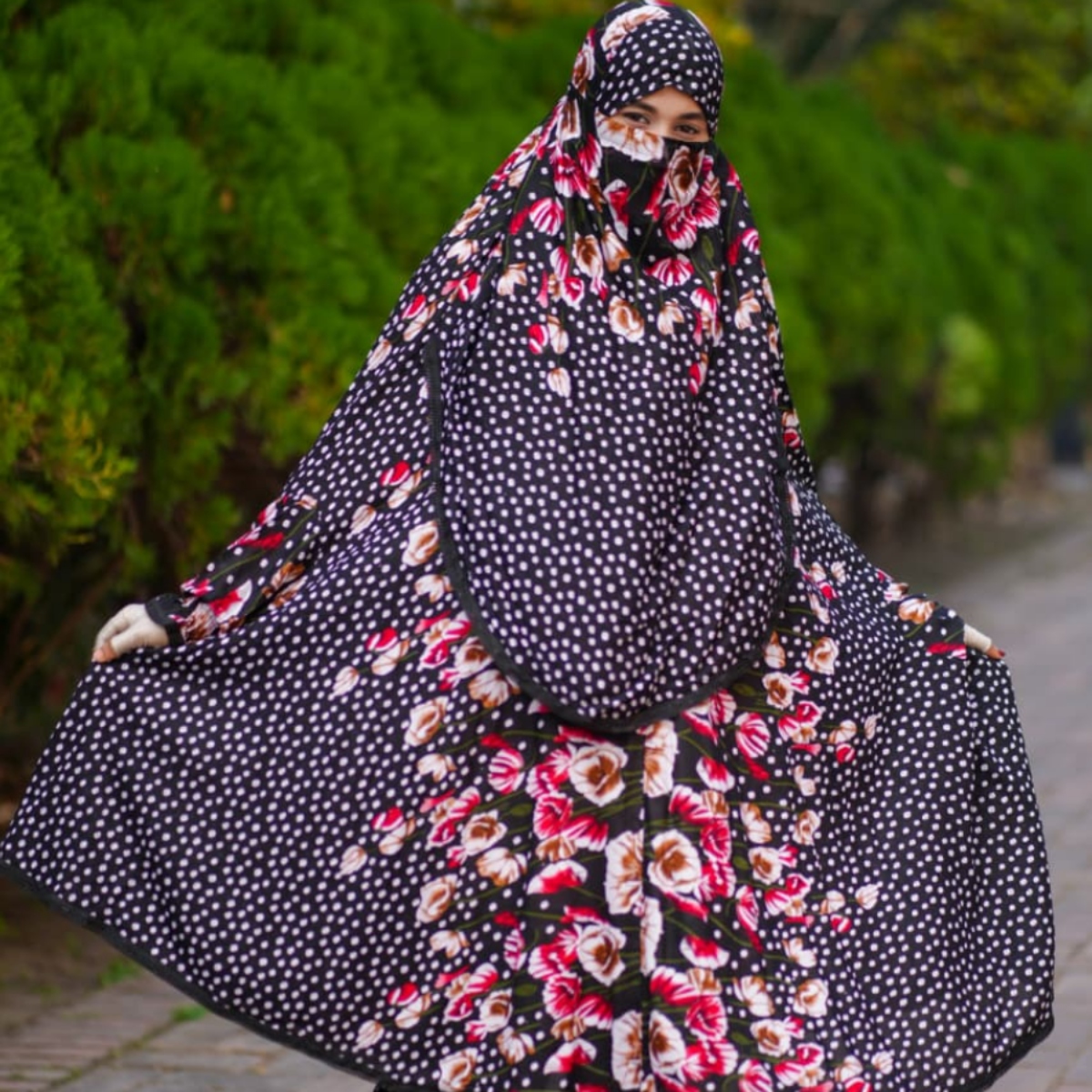 Elegant Palazzo long Khimar Set-12660