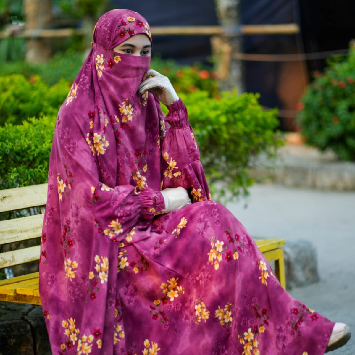 Elegant Palazzo long Khimar Set-11914