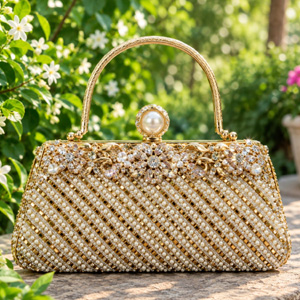 Royal Circular Mandala Zircon Evening Clutch Bag  P0333-1