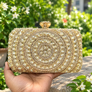 Royal Circular Mandala Zircon Evening Clutch Bag P0327