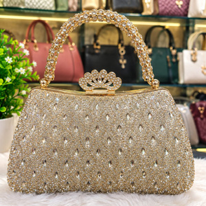 Exclusive Geometric Pearl Embellished Handbag P0318